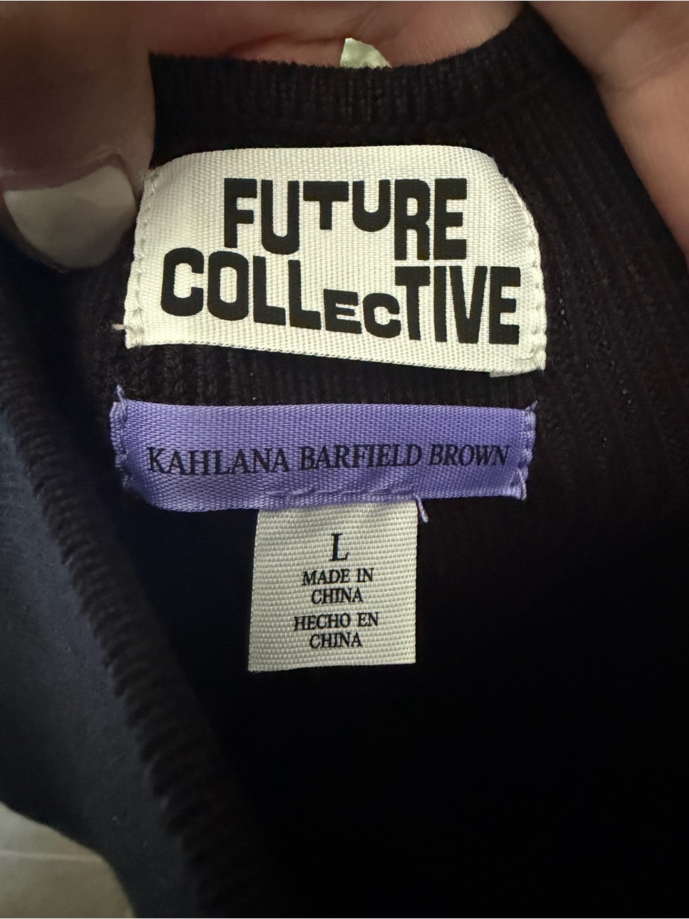 Future Collective Black Backless Tie Knit Midi Dress - Picture 6 of 6